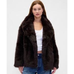 GAP FAUX FUR JACKET SMALL